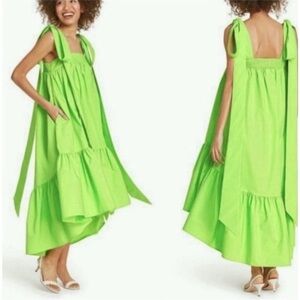 Christopher John Rogers x Target Green Oversized Ruffle Maxi Dress